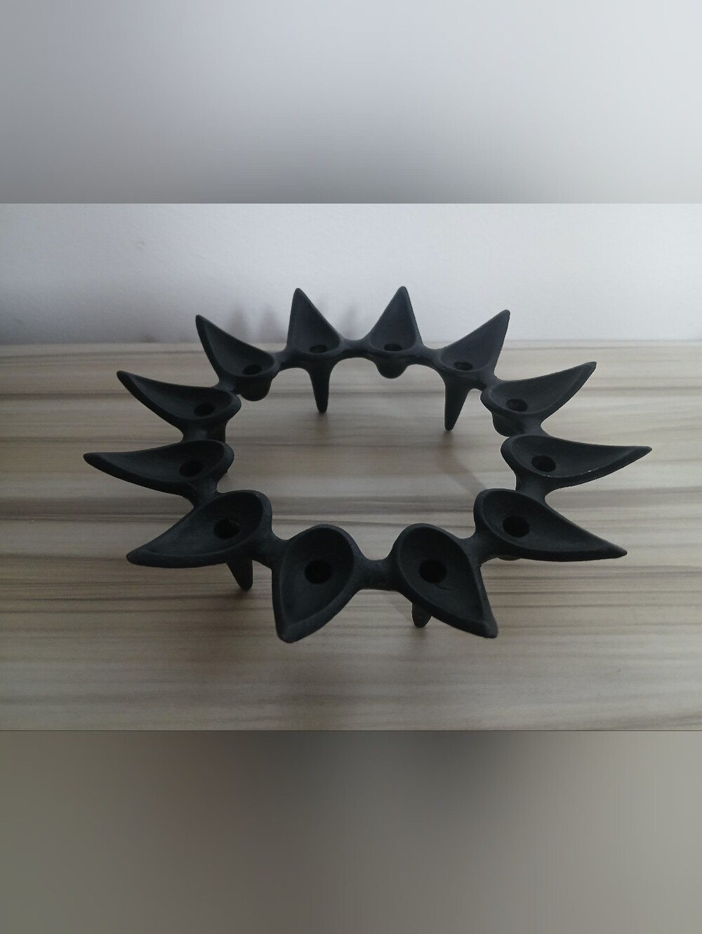 Vtg MCM Dansk Denmark Cast Iron Starburst Starcluster Candle Holder JHQ #1706